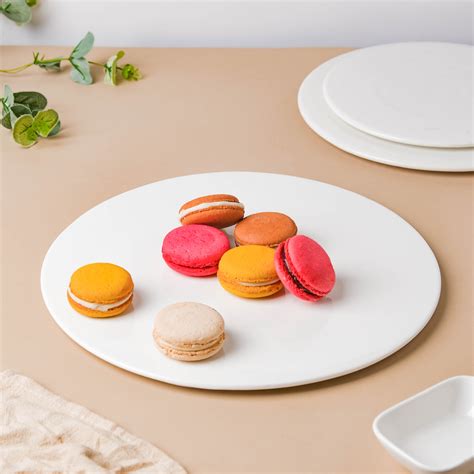 Serena Snowy White Round Platter Large Online - Premium Platter | Nestasia