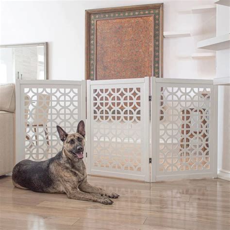 Wooden Pet gate for Safety | Baby Gate for Stairs | Step Over Fence fo ...