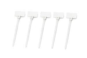 Sylix Nylon Marking Cable Ties with Write-On Tag, 4 Inch Label Strap ...