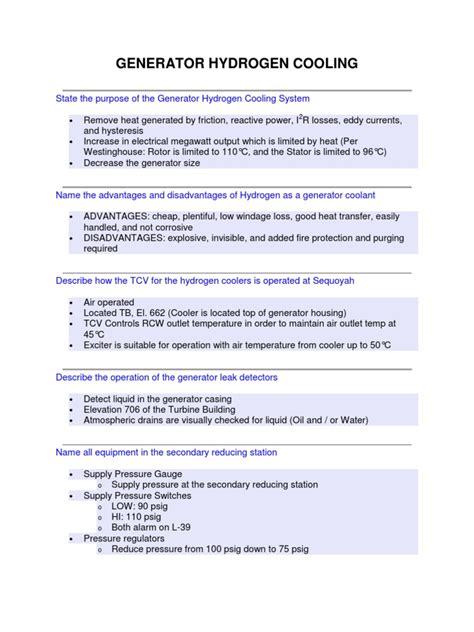 Image result for Generator Hydrogen Cooling System