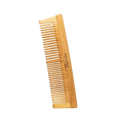 Buy Allure Neem Wood Regular Hair Comb - Allure