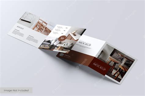 Premium PSD | Square bifold flyer mockup