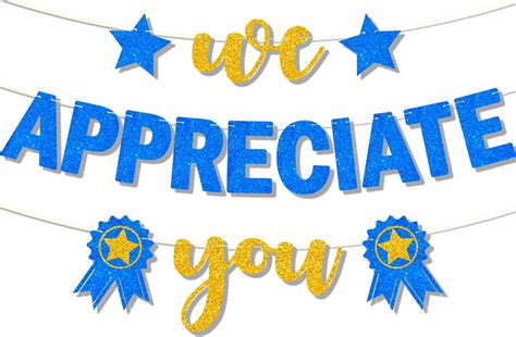 Glitter We Appreciate You Thank You Banner | Employee Appreciation ...
