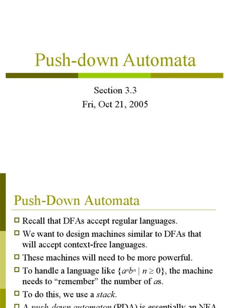 Image result for Pushdown Automata