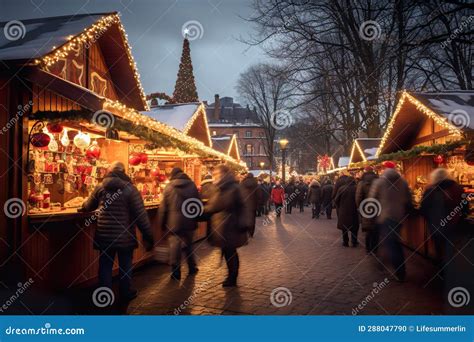 Enchanting Christmas Market: Gifts & Delights Stock Photo - Image of ...