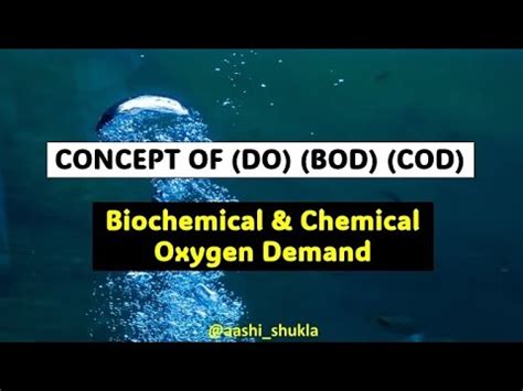 Concept of (DO; BOD; COD) - Biochemical and Chemical Oxygen Demand ...