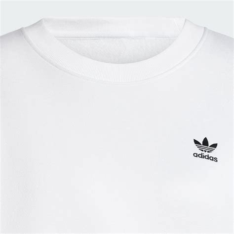 adidas Trefoil Cropped Sweater - White | adidas India