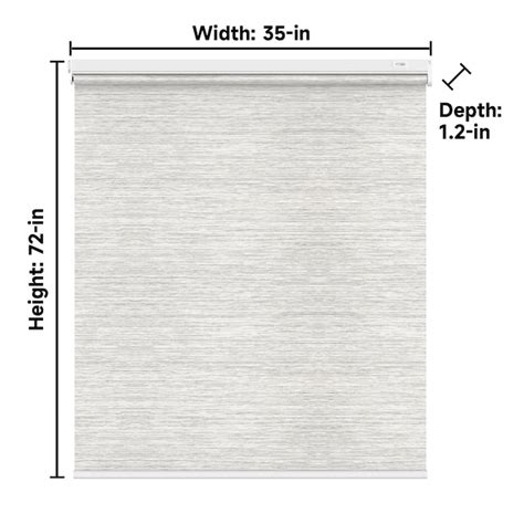 YOSHADE 35-in x 72-in Grey Blackout Cordless Motorized Solar Roller ...