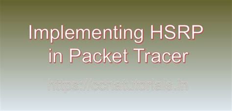 HSRP Tutorials 的图像结果