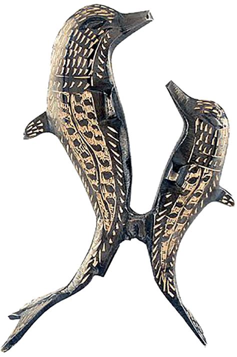 Buy Wens Metallic Dark Grey Brass Dolphin Online at Low Prices in India ...