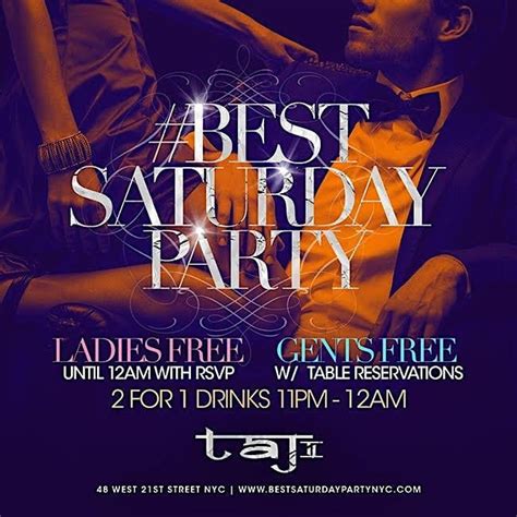 #BestSaturdayParty at Taj • NYC’s longest running Hip-Hop Party! FREE ...