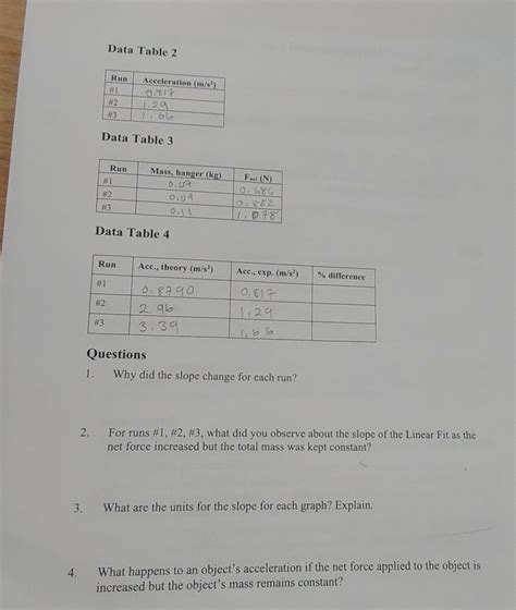 How to Find Acceleration From a Table 的图像结果