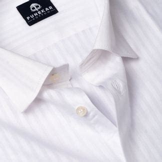 White Color vertical Cotton stripe Shirt For Men – Punekar Cotton