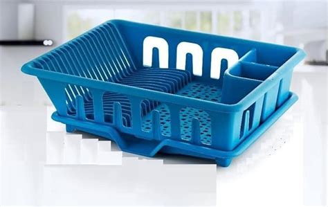 P M H Plastic Dish Drainer Drying Rack 3 in 1 Kitchen Sink Organisers ...