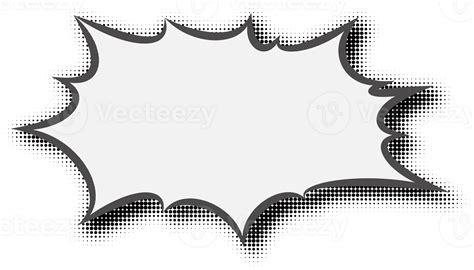 Manga speech bubble. Comic text frame with pop art halftone dotted ...
