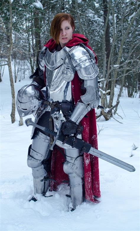 Knight in a snowy forest | Warrior woman, Female armor, Larp costume