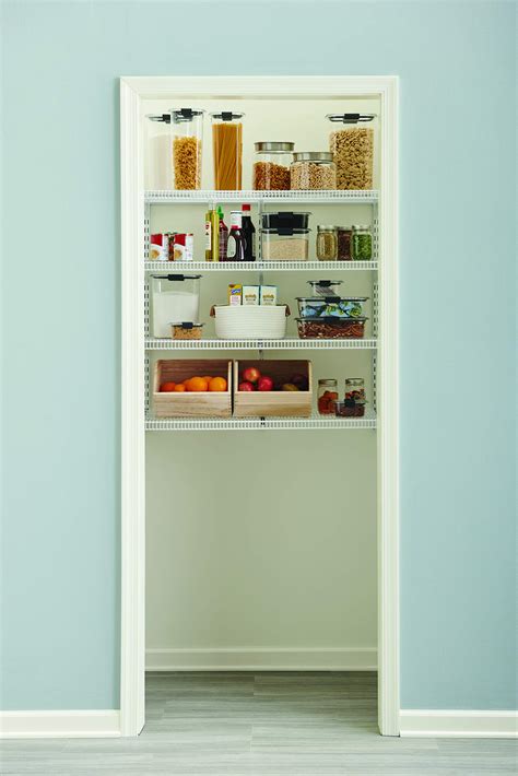 Rubbermaid 36" Pantry Organization Shelf System, Direct Wall Mount, 4 ...