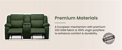 Duroflex Avalon Twin - 2 Seater Premium Fabric Manual Recliner Sofa | 3 ...