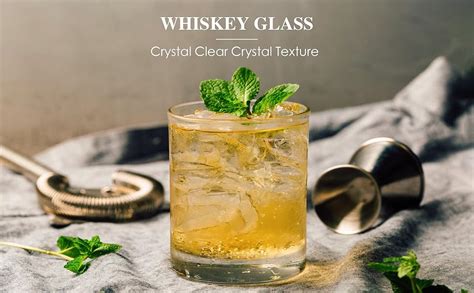 BINZO Whiskey Glasses Set of 6, 300 ml, Heavy Bottom Vintage Classic ...