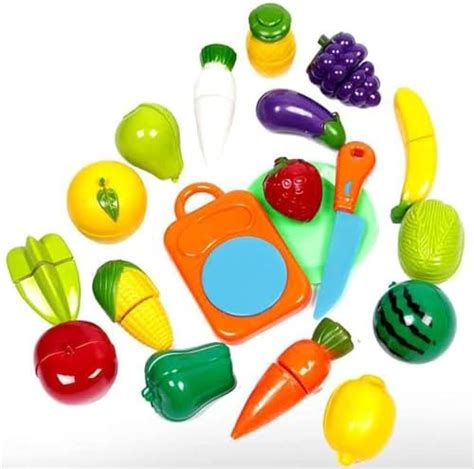 Buy Toyshine Realistic Sliceable Fruits and Vegetables Cutting Play Toy ...