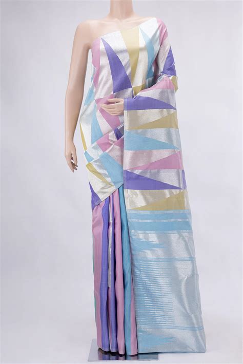 Pure Silk Pure Zari Multi Kanchipuram Saree – Nalli Silk Sarees Pvt Ltd