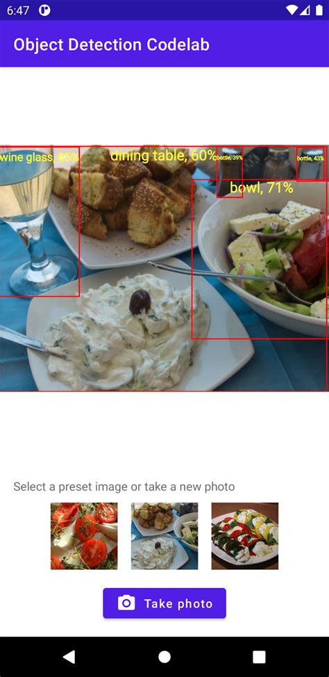 Object Detection Using Android Studio 的图像结果