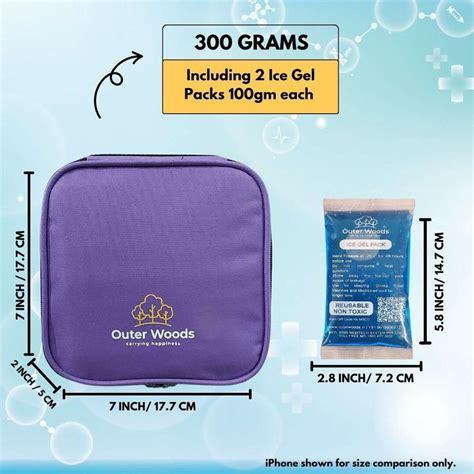 Outer Woods Insulin Cooler Travel Bag for Diabetics with Two Ice Gel ...