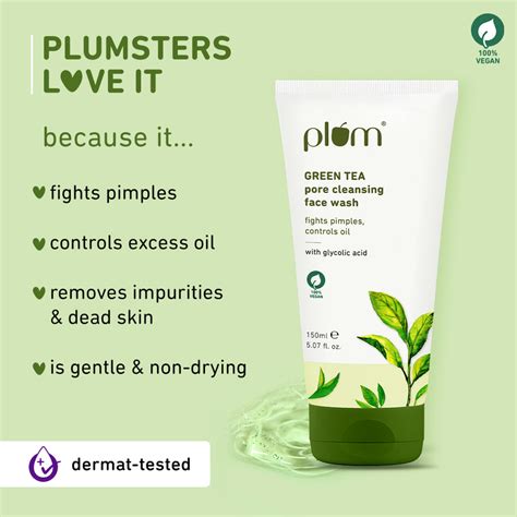 Buy Green Tea Pore Cleansing Face Wash for Pimples – Plum
