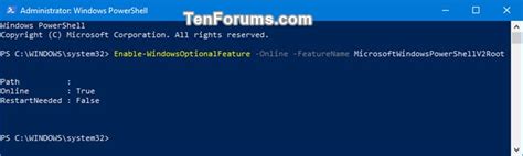 Disable PowerShell Windows 1.0 的图像结果