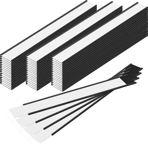 Mooliwe 50 Pcs C Channel Magnetic Label Holders 1 x 8 Inch with 100 ...
