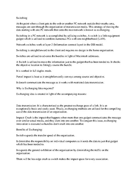 Switching in Computer Network - Switching At the point when a client ...