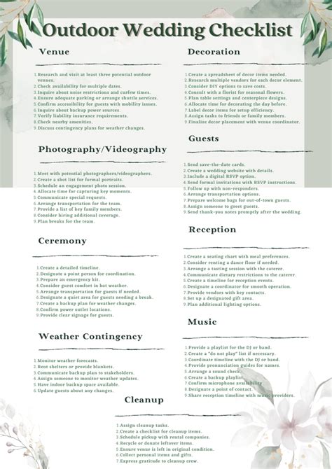 Backyard Wedding Checklist 的图像结果