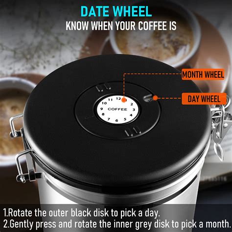 Snapklik.com : Coffee Canister Airtight 35OZ Large, Coffee Storage ...