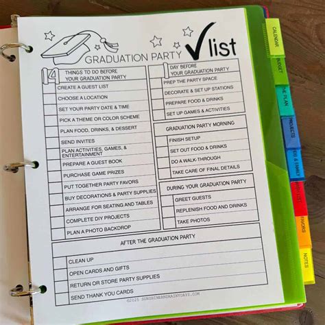 Graduation Party Checklist