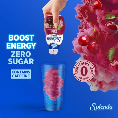 Splenda Black Cherry Liquid Water Enhancers with Energy