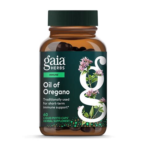 Gaia Herbs Oil of Oregano Vegan Liquid Capsules 60 Count Supports ...