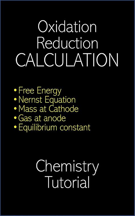 Oxidation Reduction - Calculations: Chemistry Tutorial eBook : Pack ...