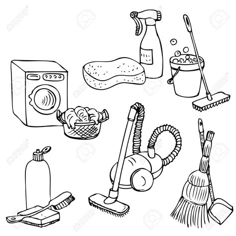 Image result for Cleaning Tools Drawing