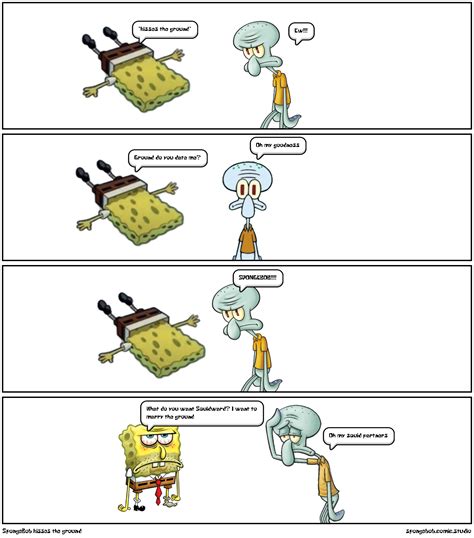 Spongebob And Squidward Kissing