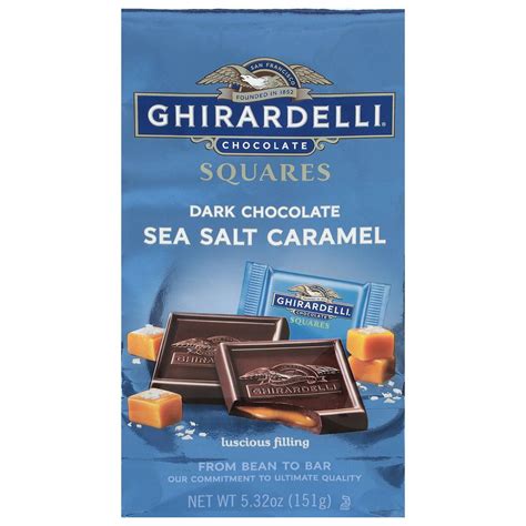 2 Pack - Ghirardelli Dark Chocolate Sea Salt Caramel Squares - 5.32 oz ...
