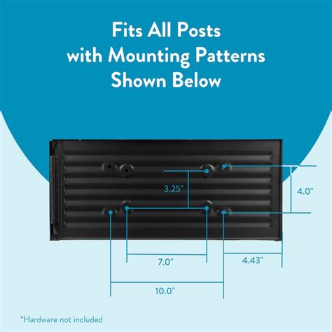 Architectural Mailboxes Post Mount Black Metal Standard Mailbox ...