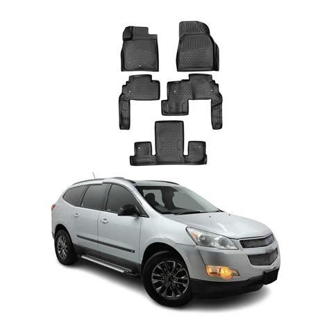 2009-2017 Chevrolet Traverse Floor Mats Liners Full Set All Weather Bl ...