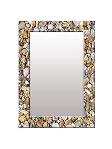 Buy 999STORE Printed wash Basin Mirror Glass Mirror for Bathroom Wall ...