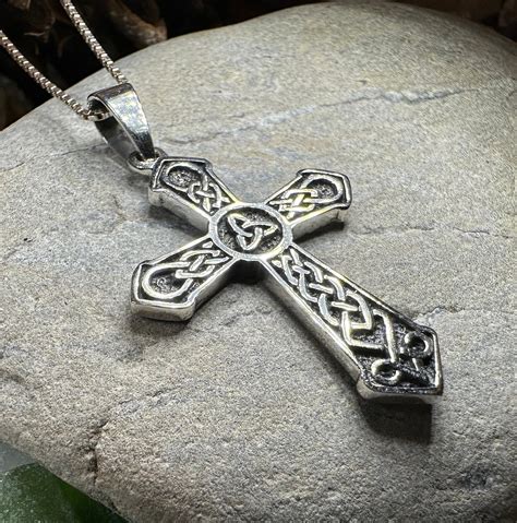 Celtic Cross Necklace Kerry Silver Celtic Cross Necklace