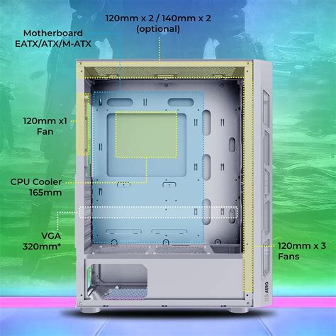 Zeb-Aero Premium Gaming Chassis White - Smartech Computers
