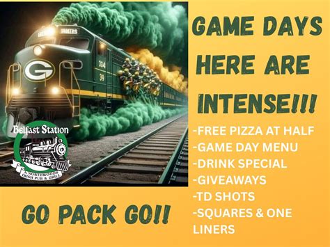 Game Day Packers vs Browns w/ Happy Thursday tasting, Belfast Station ...