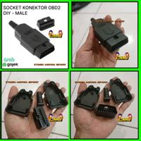 Review socket connector obd2 DIY Male . soket konektor obd 2 ...