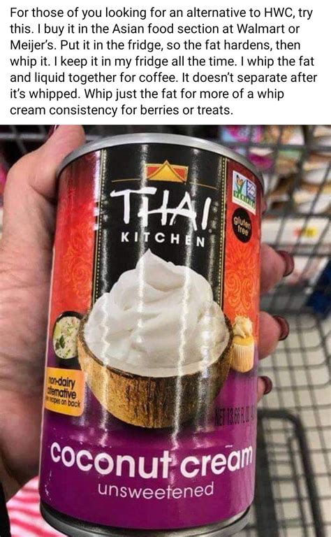 Keto heavy whipping cream alternative coconut cream | Healthy sweets ...