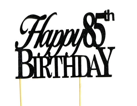 Buy All About Details Black Happy-85th-birthday Cake Topper Online at ...