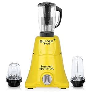 Buy Su-mix 600-watts Nexon Mixer Grinder with 2 Bullets Jars and Juicer ...